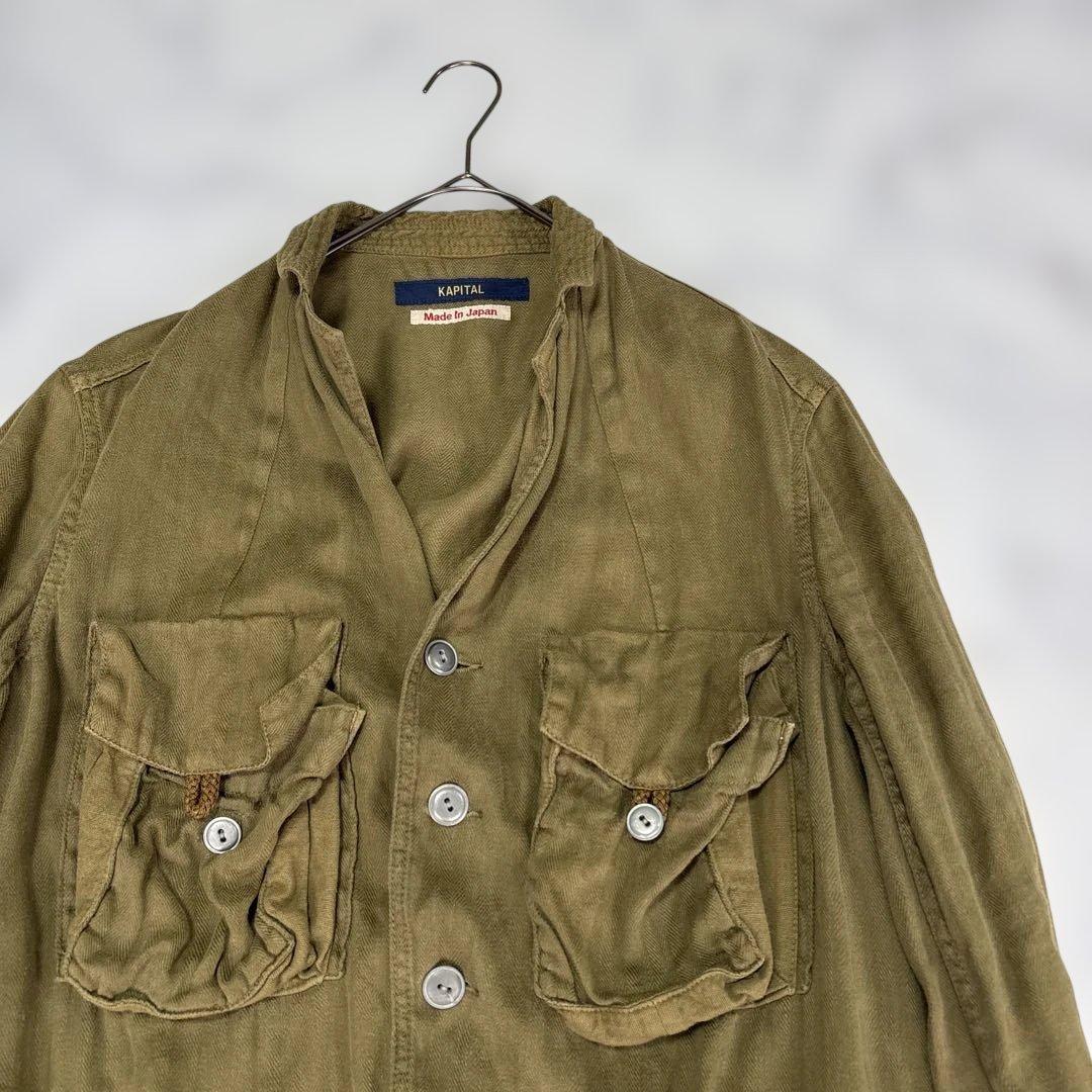 ✨美品✨ KAPITAL キャピタル ハンティングジャケット　カーキL
