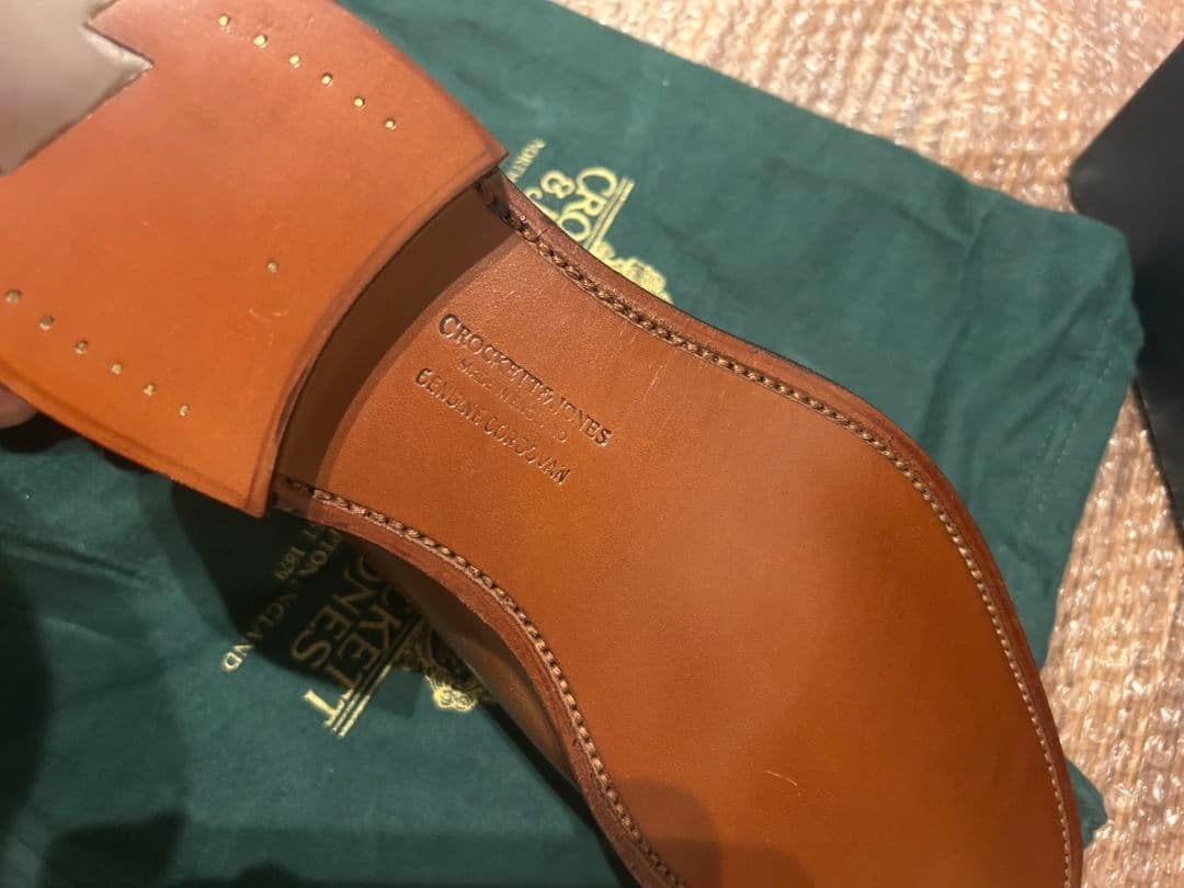 未使用　Crockett & Jones ブラウン ドレスシューズ　ビジネス　９