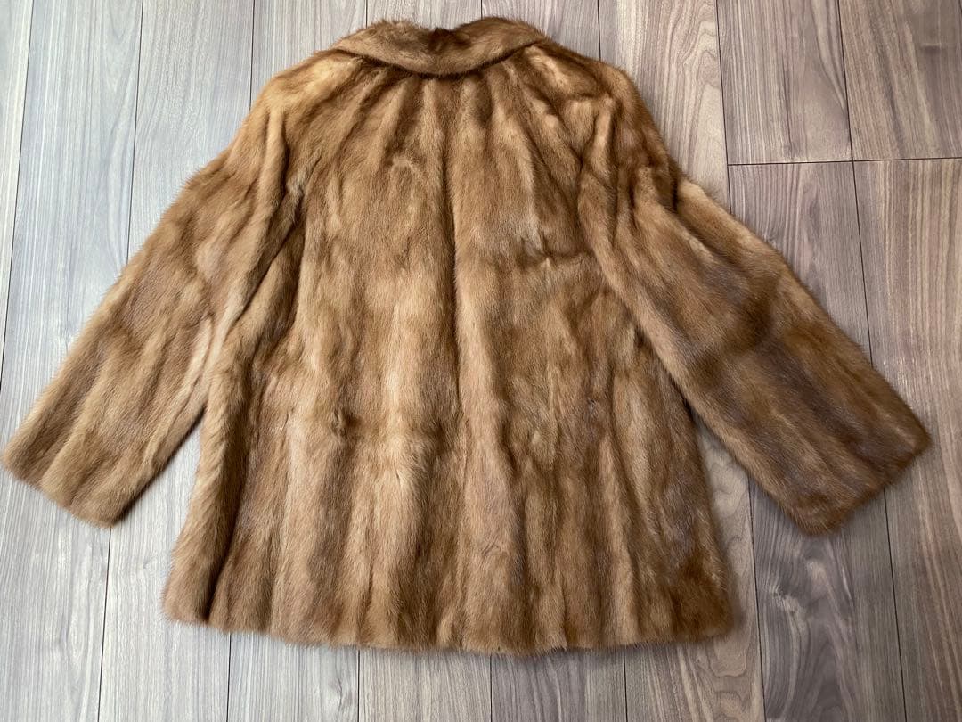 美品　リアルファーコート FOX ブラウン　毛皮　13号