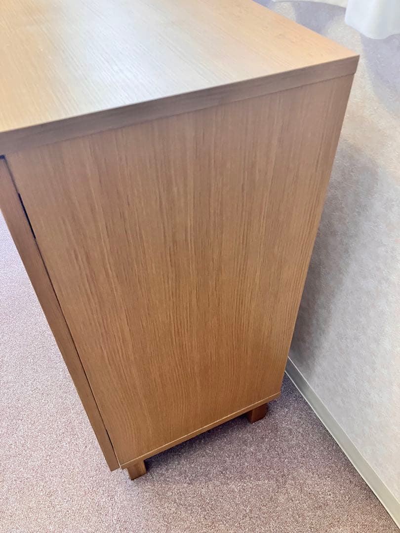 定価値下げ(^^)★稀少 廃盤★無印良品　脚付 ガラス扉キャビネット 送料込み