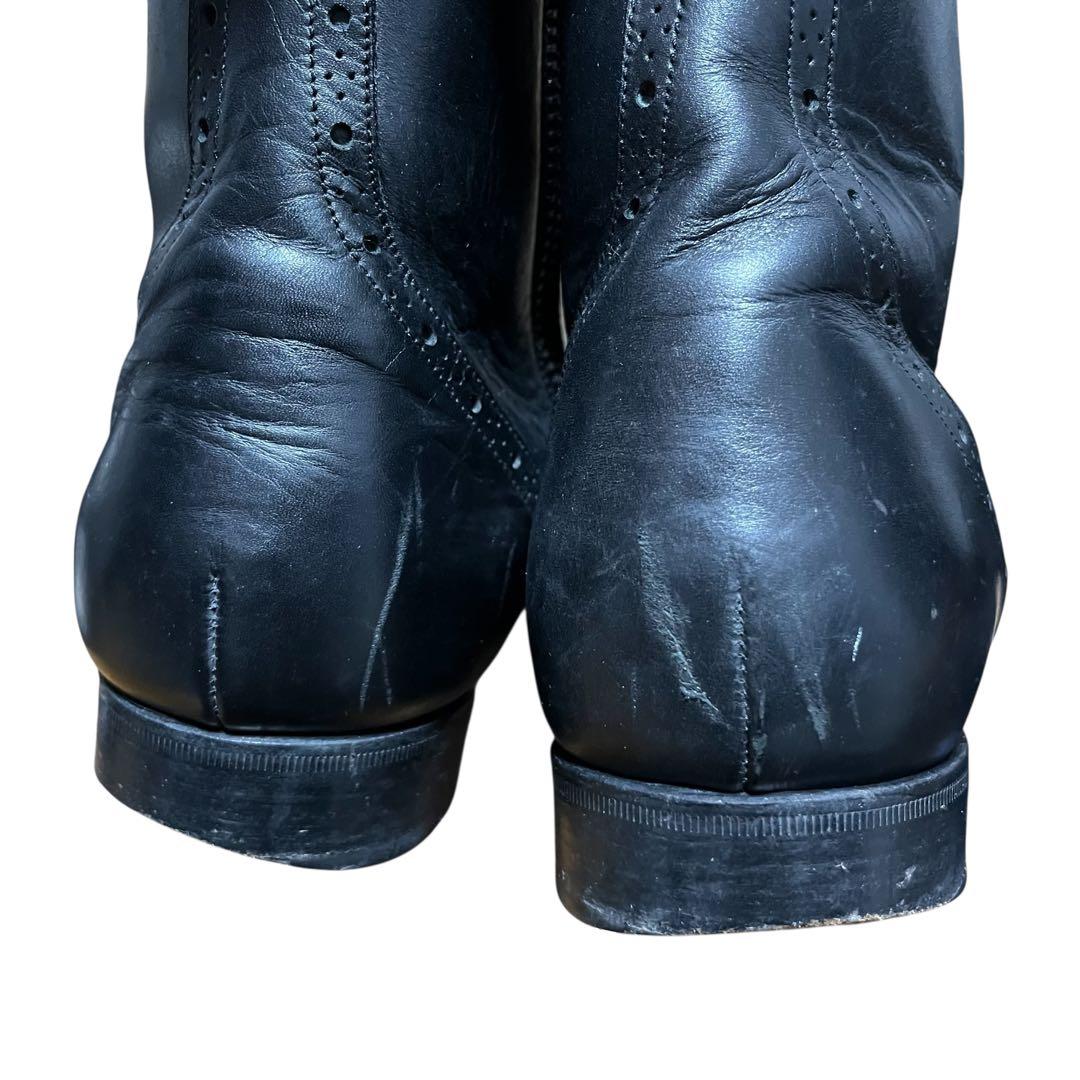 おっすおらクリリン D&G ドルガバ レザー　ムートン　ブーツ 8.5 黒