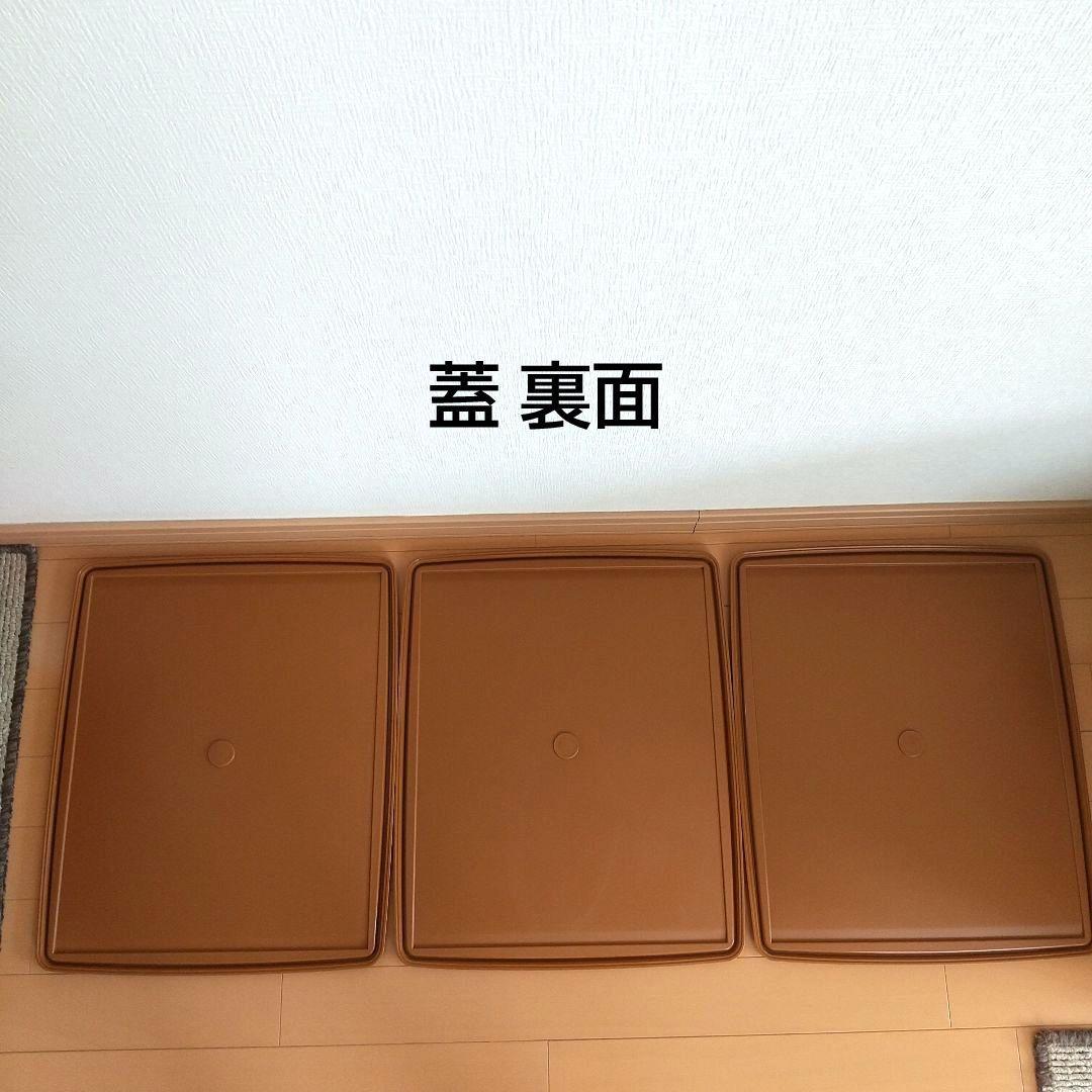 【タッパーウェア 収納】スーパーケース 5個セット(深型2個+薄型3個) セピア