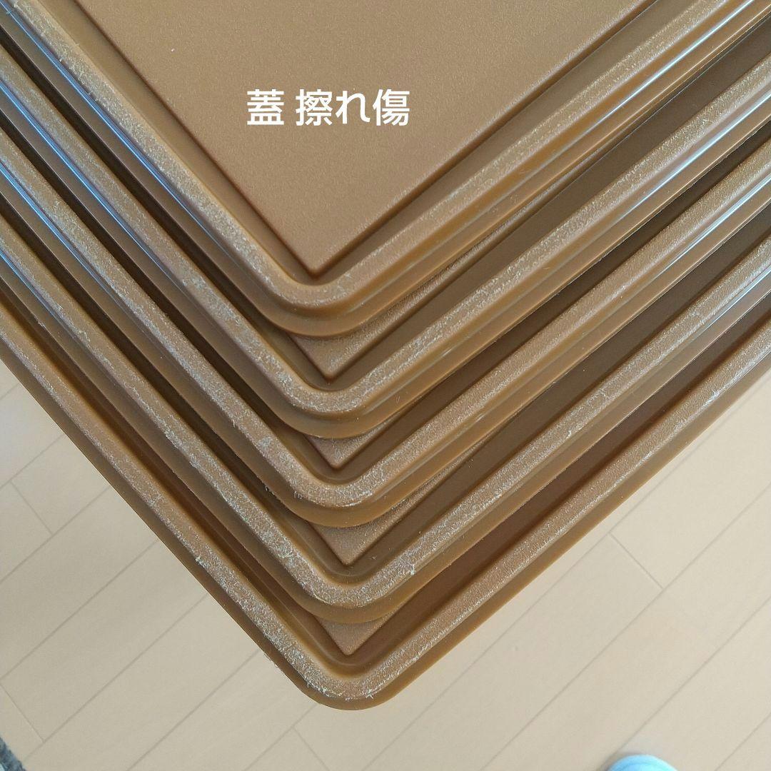 【タッパーウェア 収納】スーパーケース 5個セット(深型2個+薄型3個) セピア