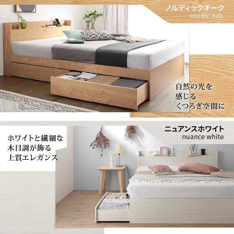 最安値！マットレスなし ダブルベッド 　　収納 コンセント 送料込み！ 26