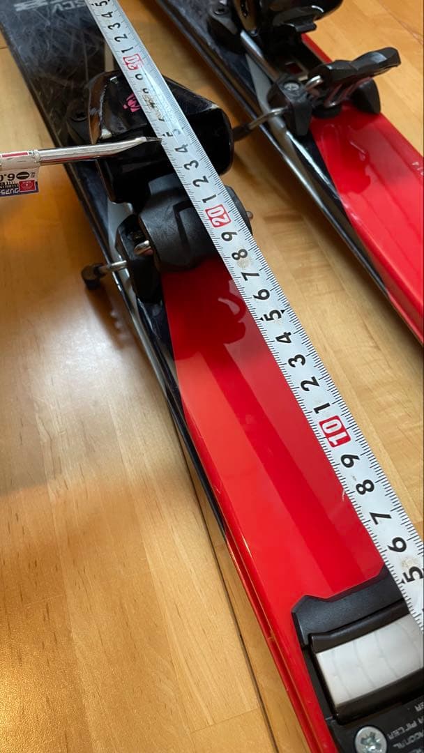 カービングスキー板120cmセットビンディングストック赤 子供キッズ ジュニア