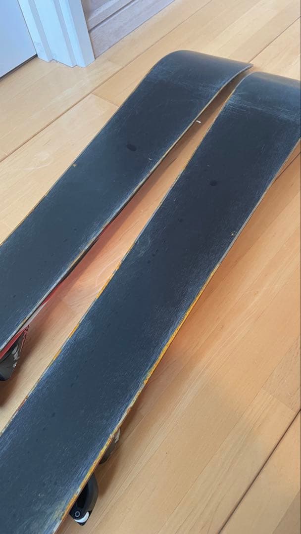 カービングスキー板120cmセットビンディングストック赤 子供キッズ ジュニア