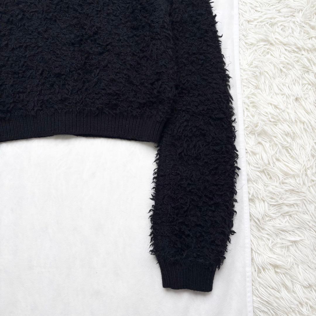 Chloé 25SS モヘア カシミヤ混 クロップド丈 カーディガン 金ボタン