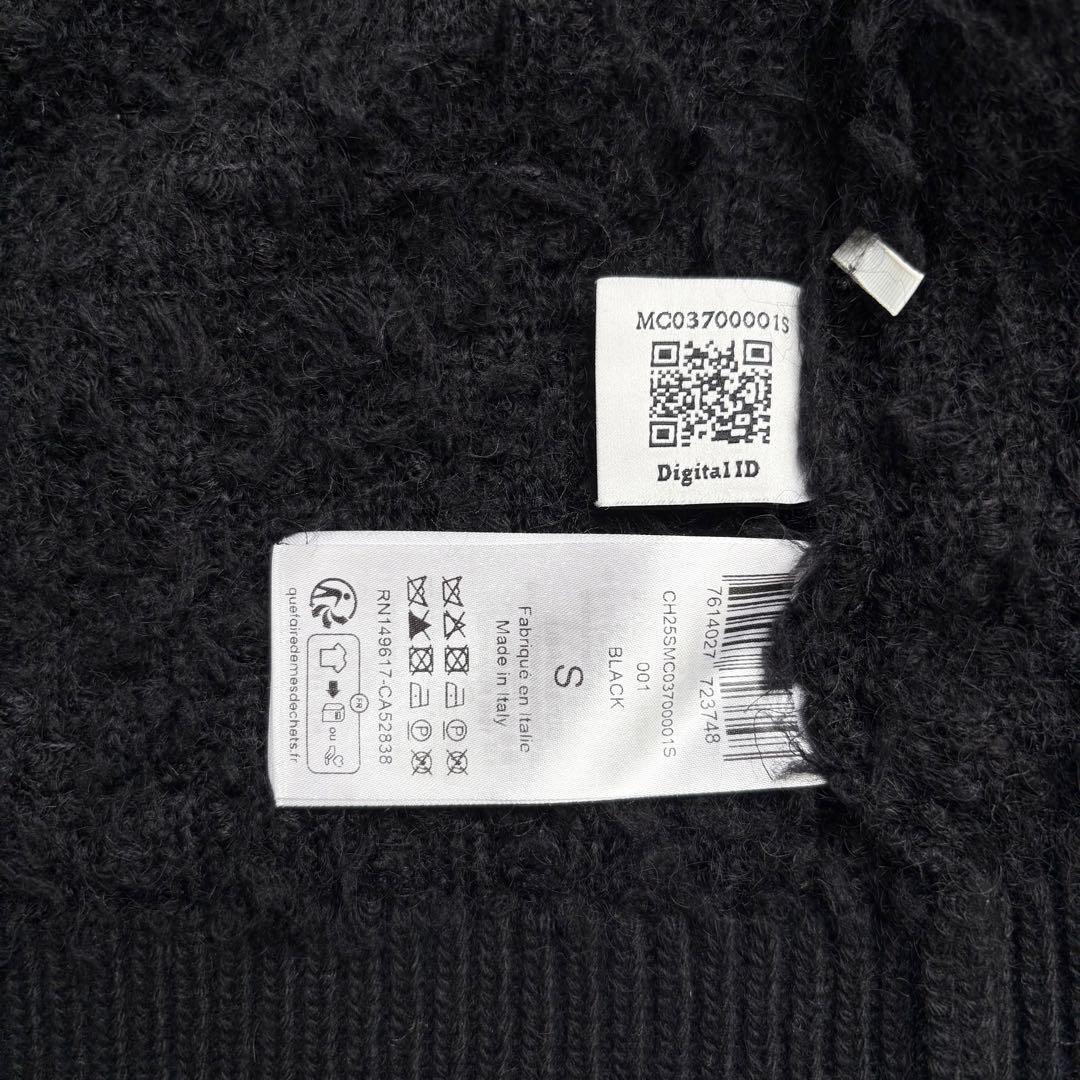 Chloé 25SS モヘア カシミヤ混 クロップド丈 カーディガン 金ボタン