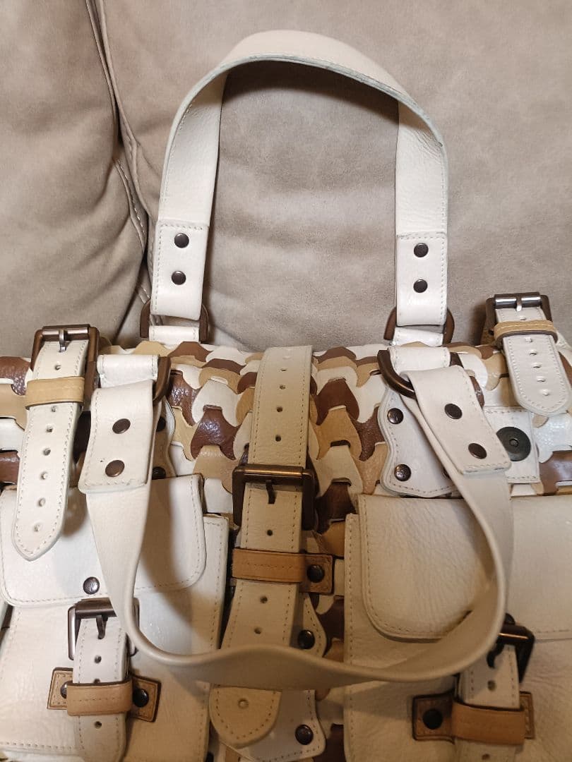 MULBERRY マルベリー ロクサンヌ トライトーンウーブンレザーサッチェル