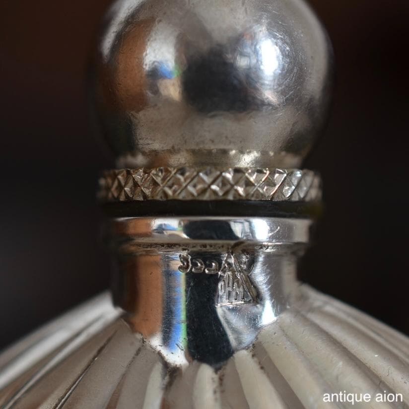 フランス製ヴィンテージ 20世紀中頃 スターリングシルバー パフュームボトル