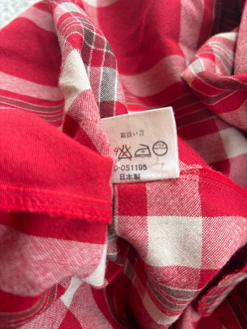 専用 KENZO　ワンピース 赤と白のチェック柄長袖ワンピース