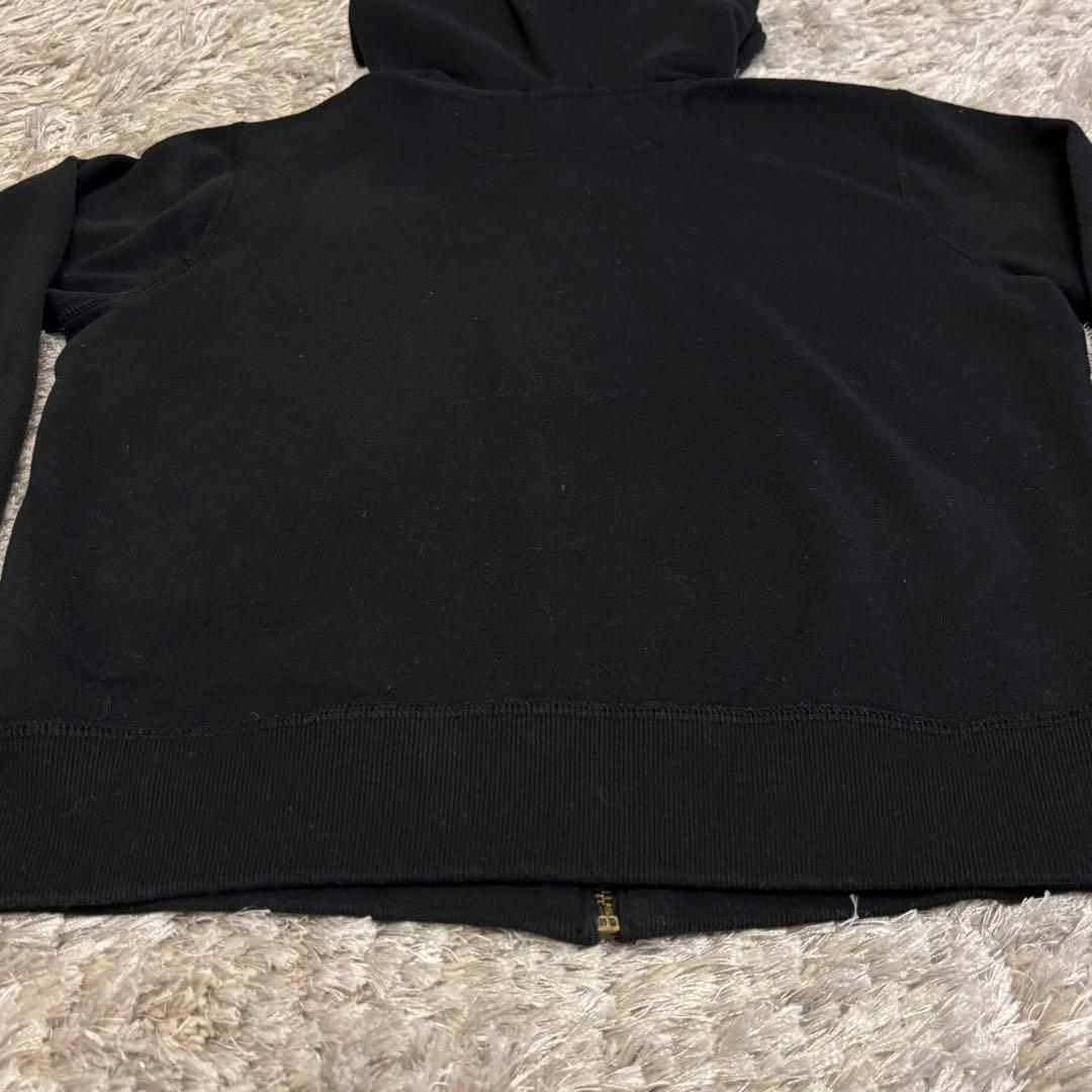 美品☆ポロ・ラルフローレン 黒 フルジップパーカー ブラック 裏起毛 Ｍ