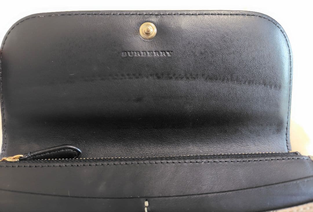 BURBERRY　長財布　ノバチェック　シャドウホース　美品