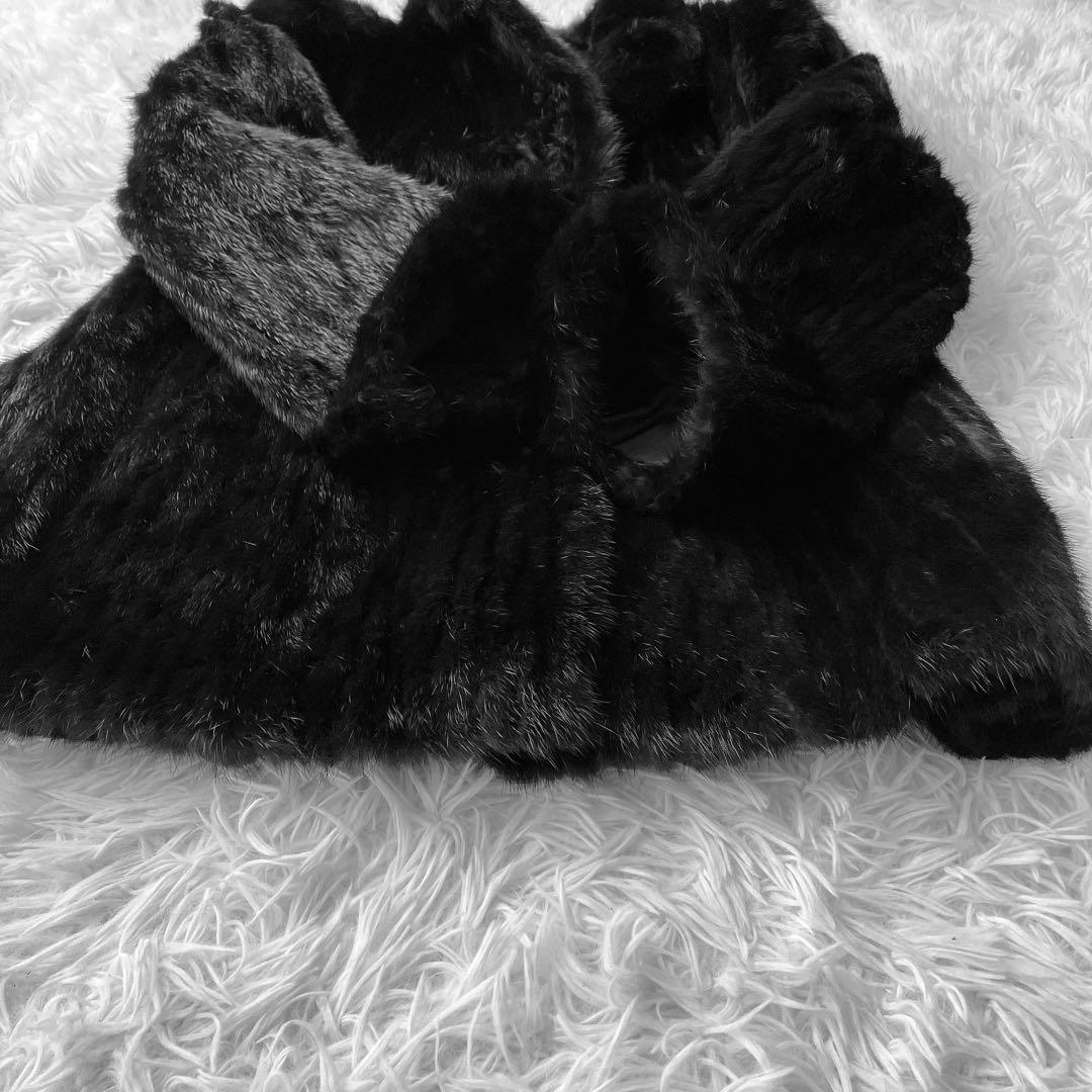 【美品】サガミンク ダークブラウン系 ファーコート リアルファー 本毛皮 銀サガ