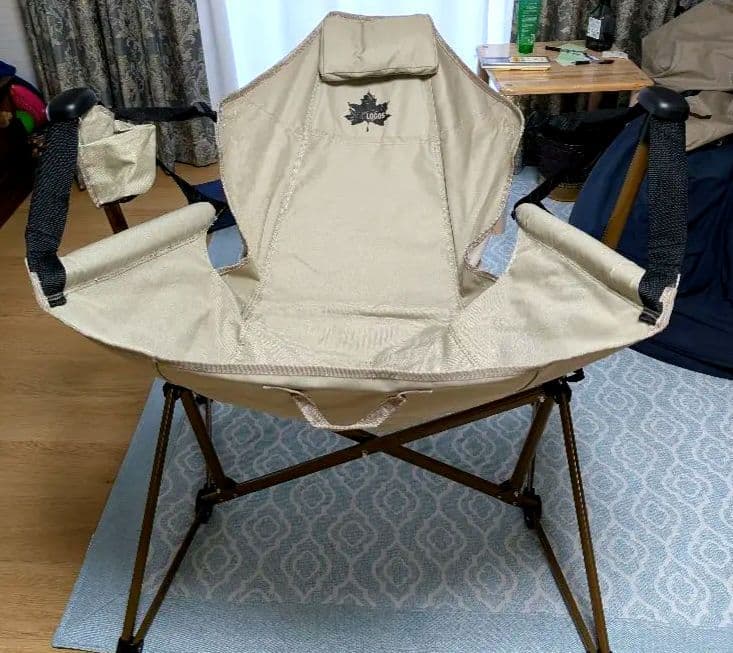 折りたたみ式アウトドアハンモックチェア ベージュ