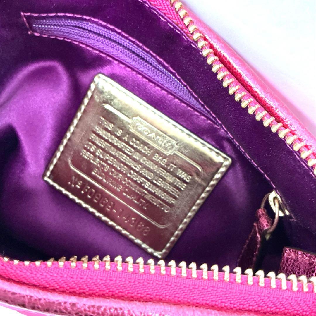 【超美品】COACH コーチ スパンコール パーティーバッグ アクセサリーポーチ