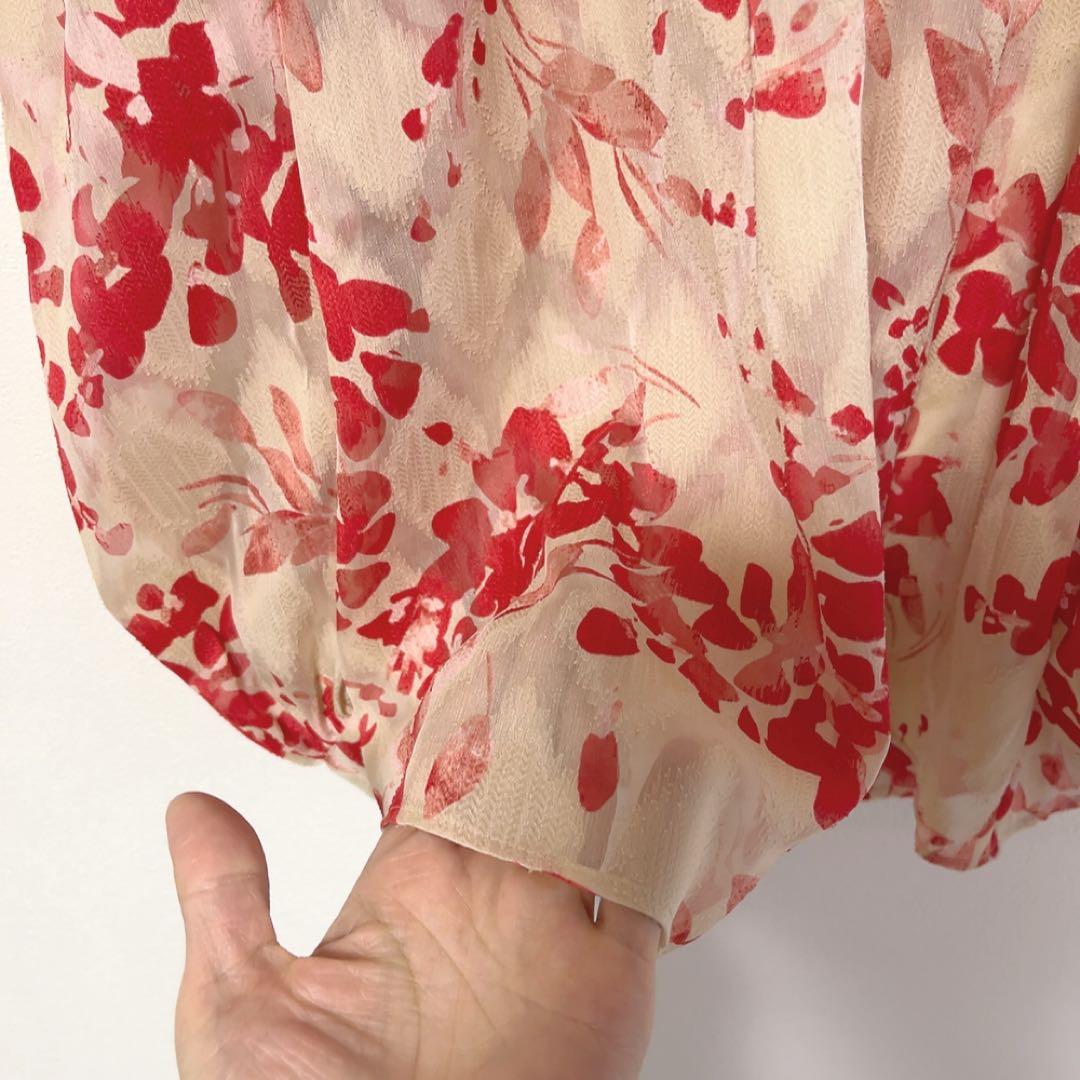 23SS エストネーション フラワープリントブラウス フリーサイズ