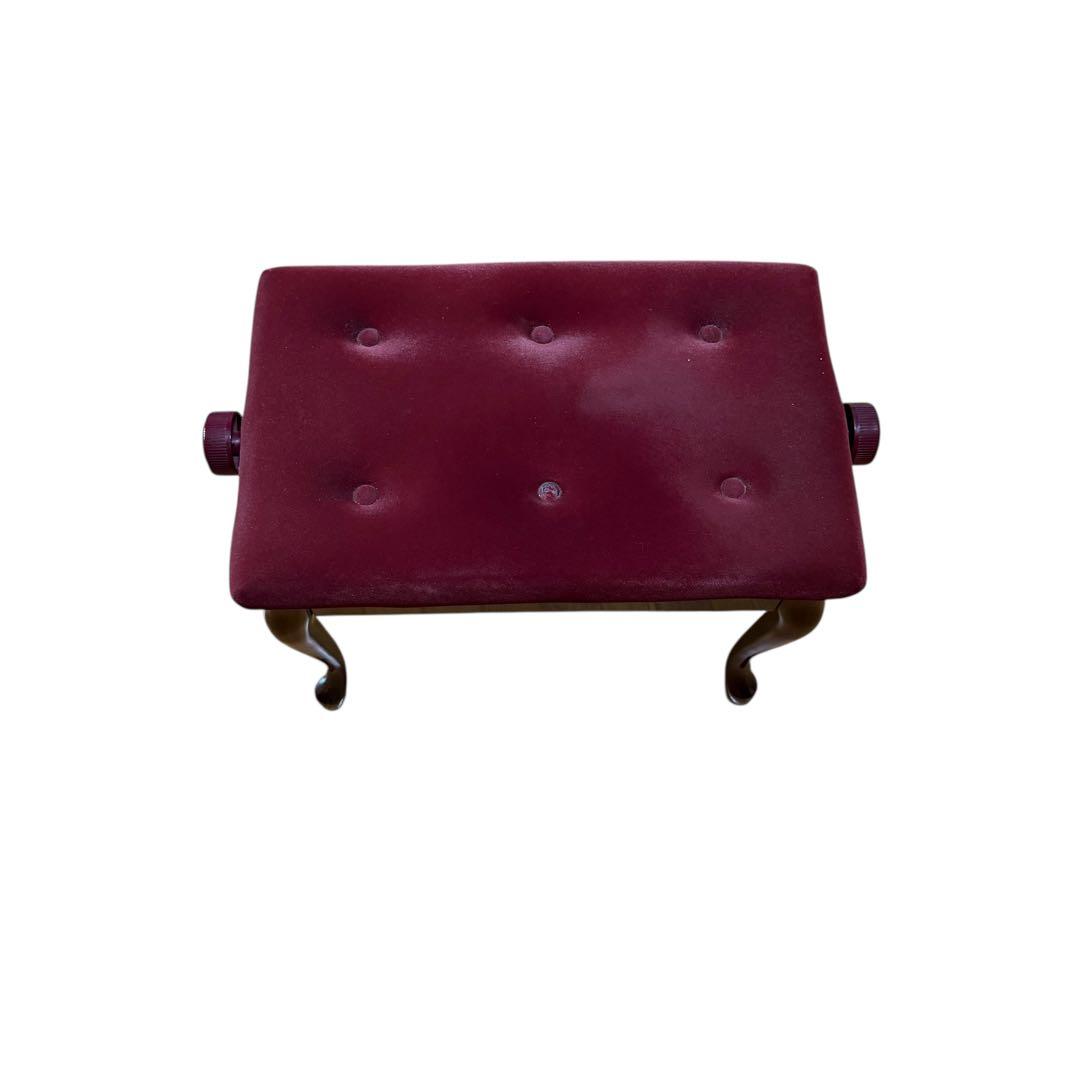 KAWAI 昇降式 ピアノ椅子 猫脚 ワインレッド 河合楽器 正規タグ有