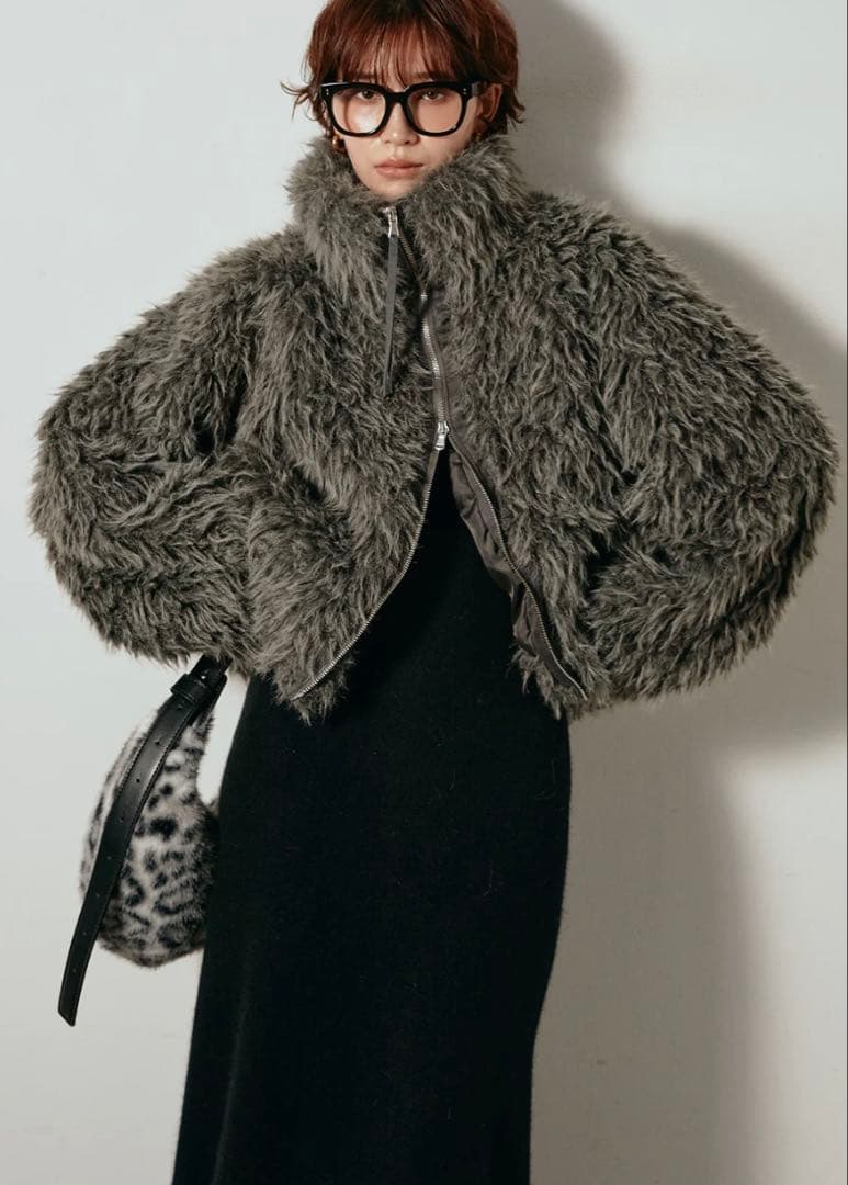 t*e様 ESICA ミックスシープファースタンドブルゾン