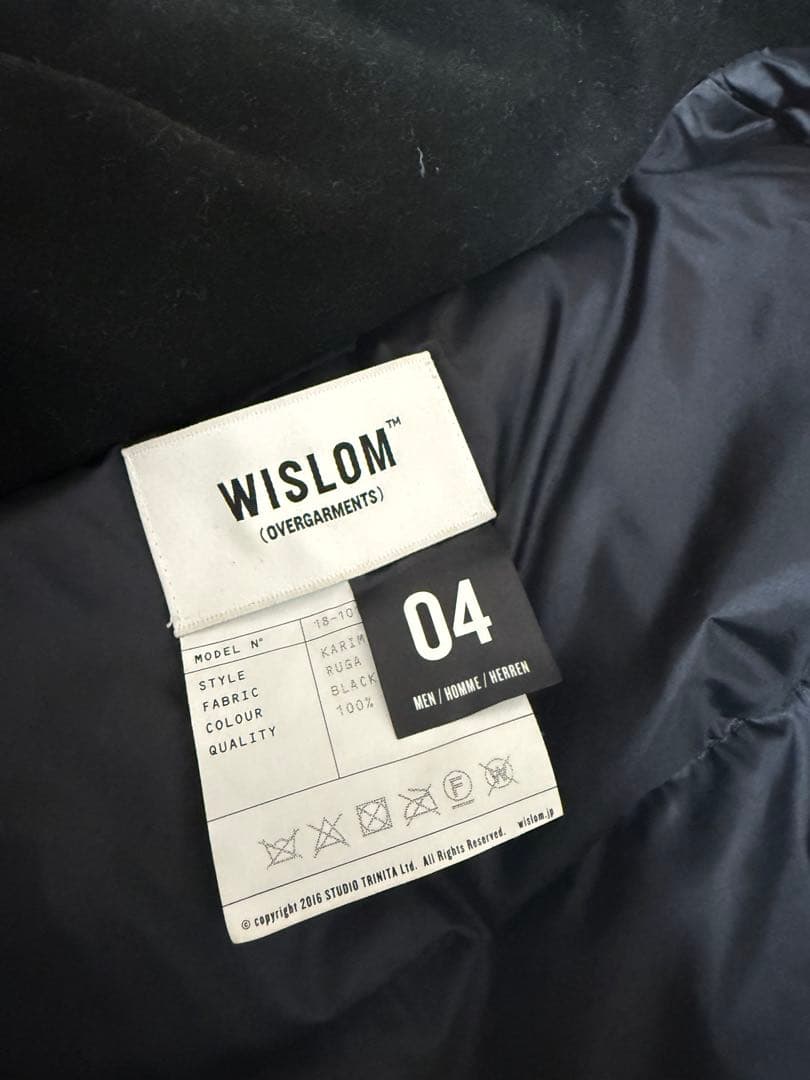 WISLOM ビームス別注 ダウンコート モンスターパーカー 04 ブラック