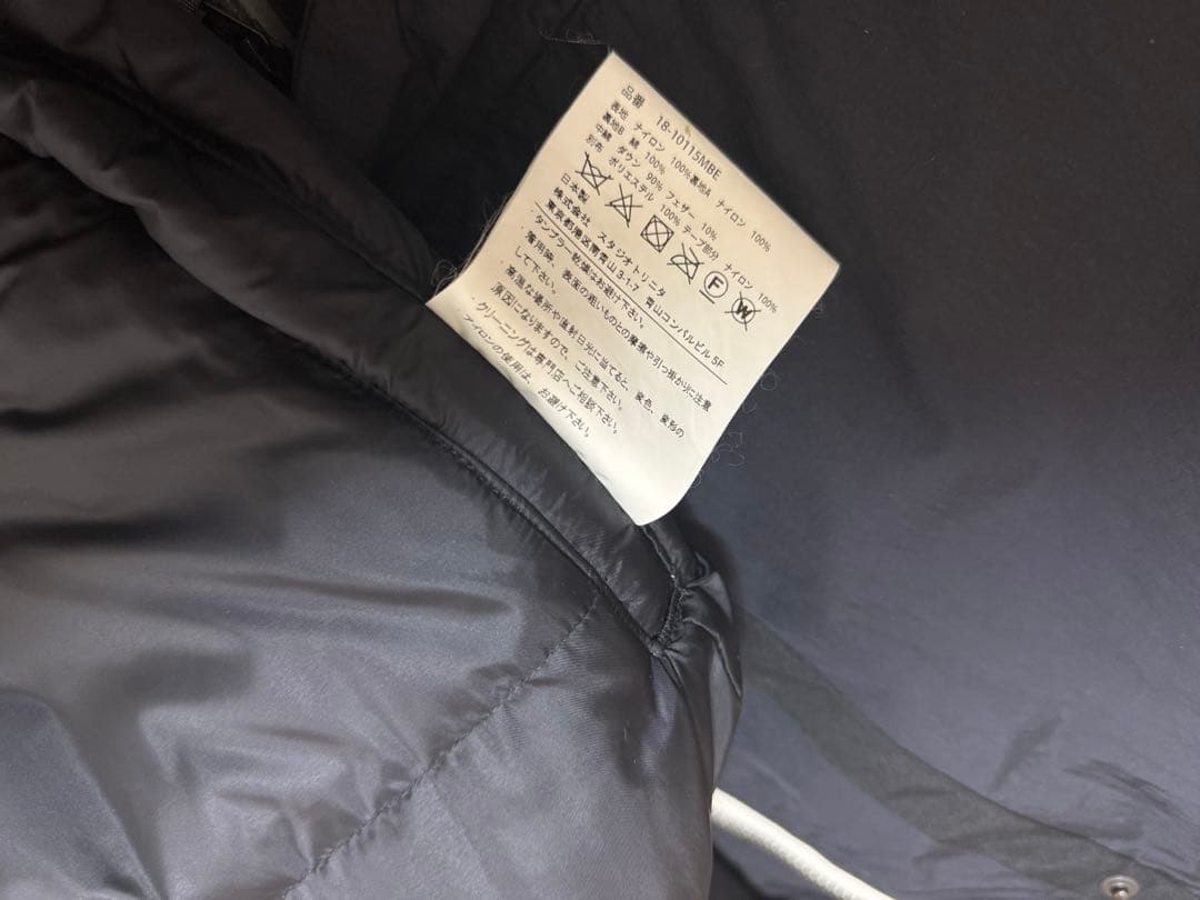 WISLOM ビームス別注 ダウンコート モンスターパーカー 04 ブラック