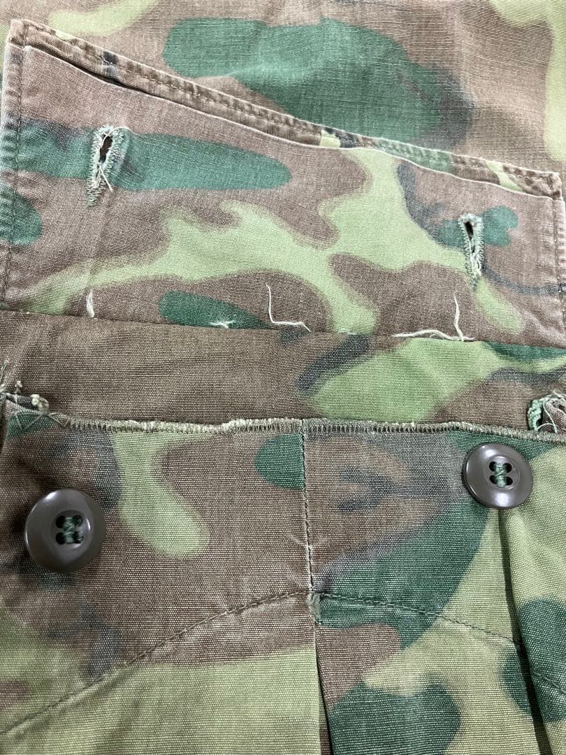 米軍実物 60's ERDL ノンリップ　ジャングルファティーグ　モディファイ