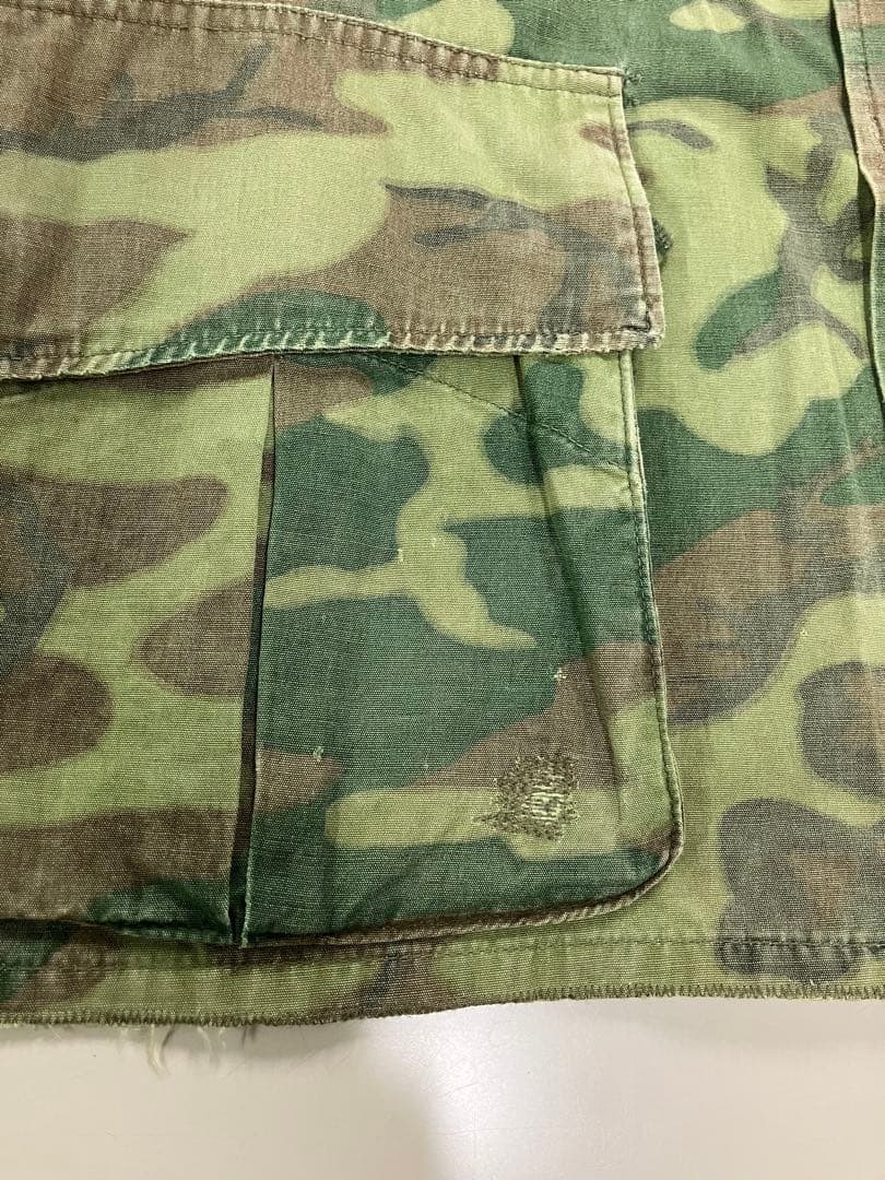 米軍実物 60's ERDL ノンリップ　ジャングルファティーグ　モディファイ