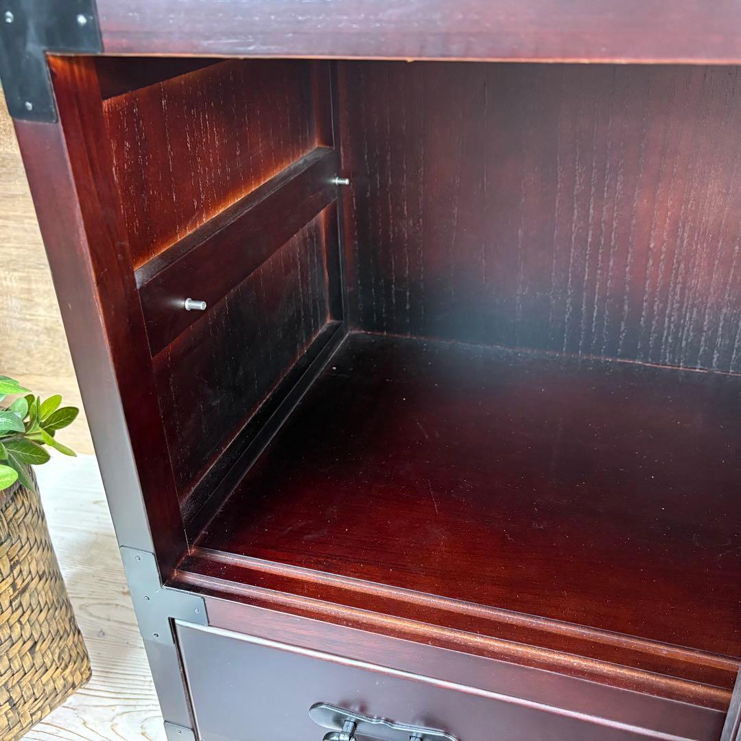 専用☆民芸家具和箪笥2点セット（三段四つ引き＋引き戸チェスト）木製桐材無垢和室