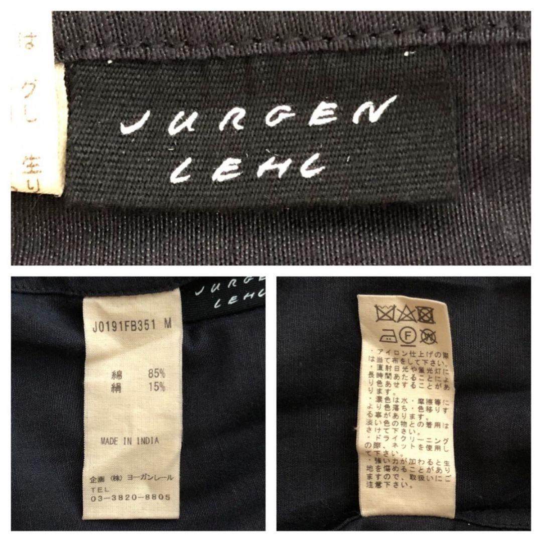 ヨーガンレール トップス チャイナ ノーカラー 2way ネイビー シルク M