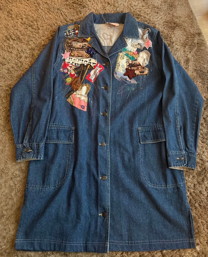80's ヴィンテージ パッチワーク カバーオール ハンドメイド