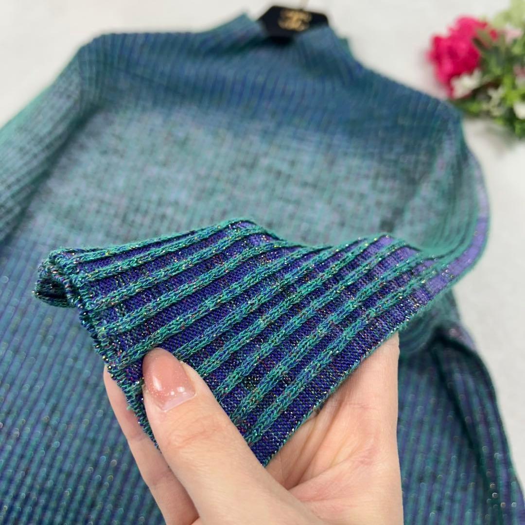 J692 新品未使用 L マリナリナルディ ニット ラメ カットソー レディース