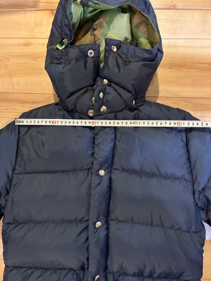 【美品】クレセントダウンワークスネイビー ダウンジャケット 迷彩裏地【入手困難】