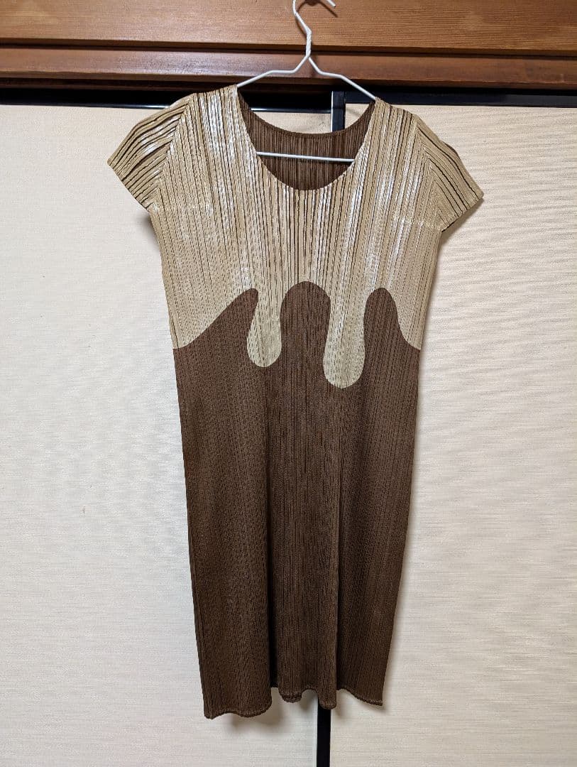 PLEATS PLEASE ３size チョコレートデザイン チュニック