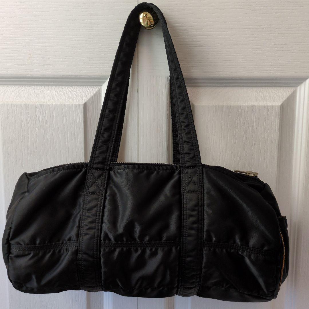 PORTER ブラック ミニタンカー ドラムバッグ