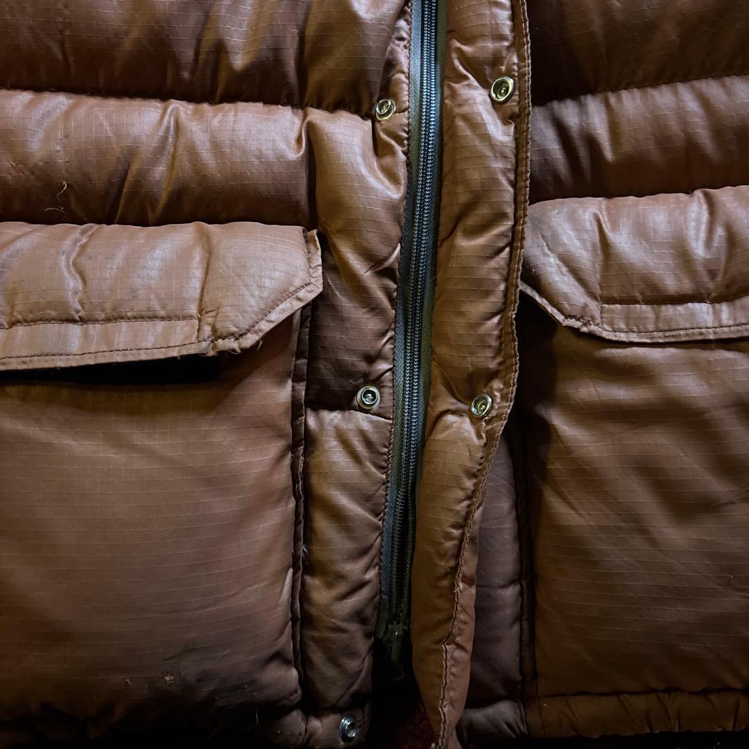 70s The North Face 茶タグ カラコラム ダウン ジャケット