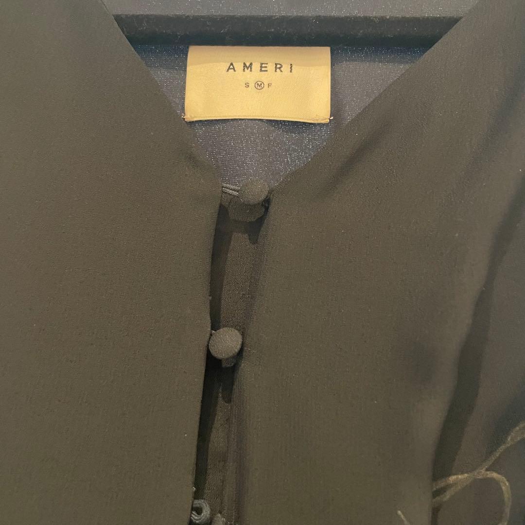 AMERI 花柄 長袖 マキシドレス