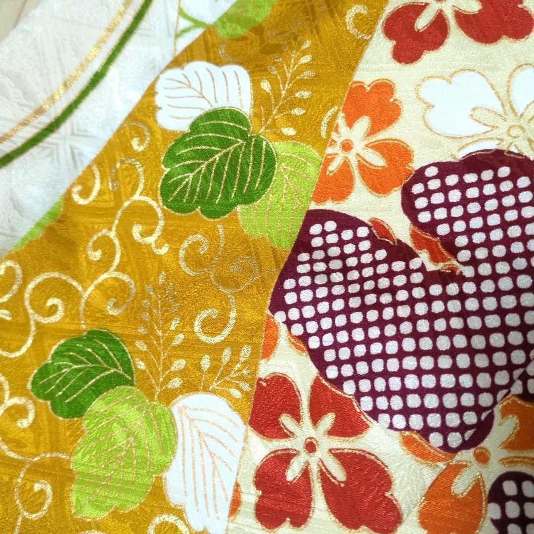 正絹 薄卵 舞鶴刺繍 吉祥 振袖ドレス