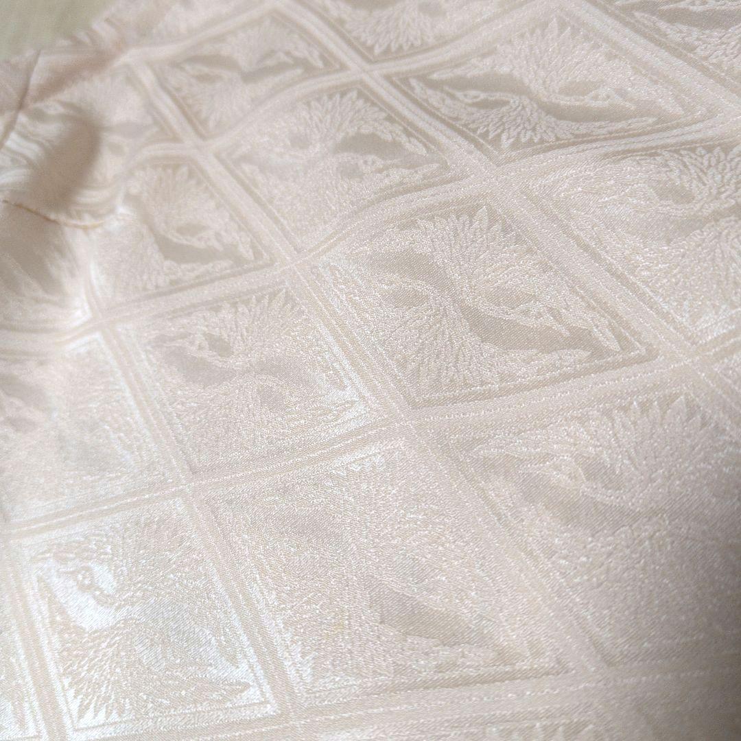 正絹 薄卵 舞鶴刺繍 吉祥 振袖ドレス