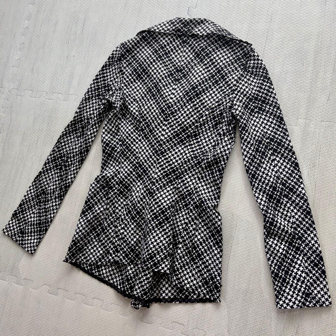 ジュンヤワタナベ コムデギャルソン ジャケット ツイード 総柄 薄手 チェック