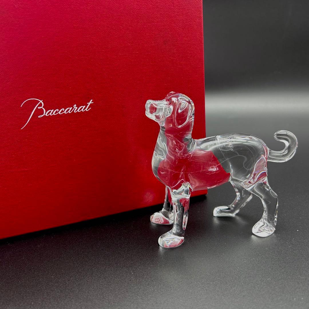 【未使用品品】Baccarat バカラ 置物 インテリア オブジェ　 犬 戌
