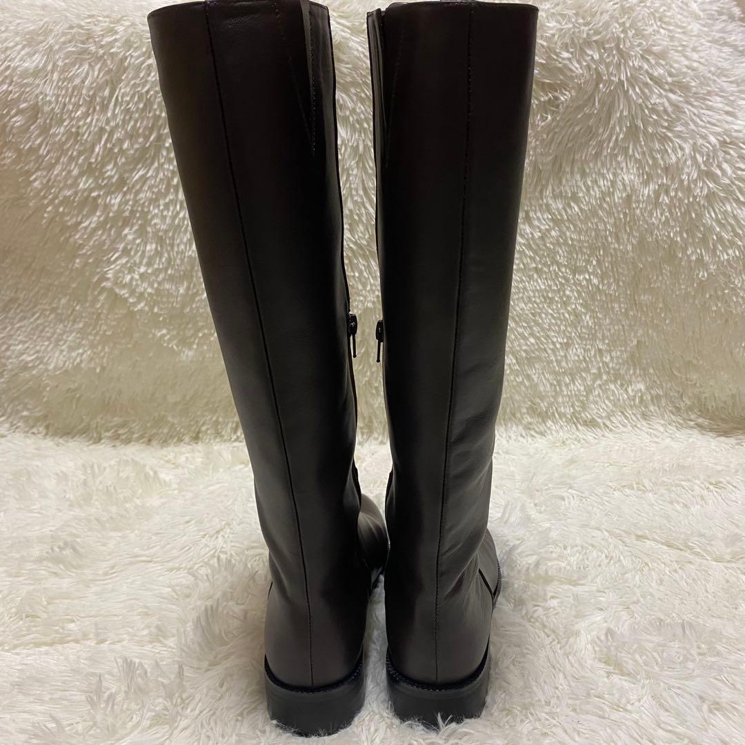 ✨REMME✨本革牛革サイドジップ レメ ブーツSLOBE IENA こげ茶箱付