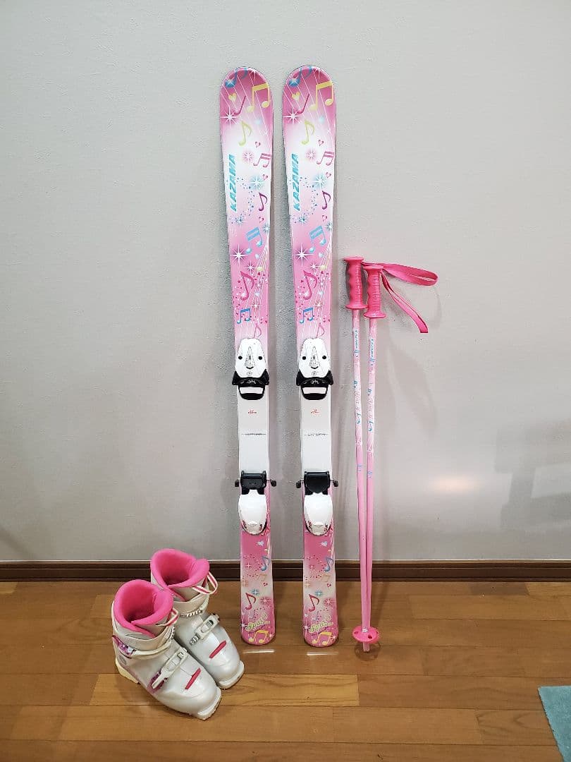 KAZAMA子供用 スキーセット 126cm　ブーツ 23cm