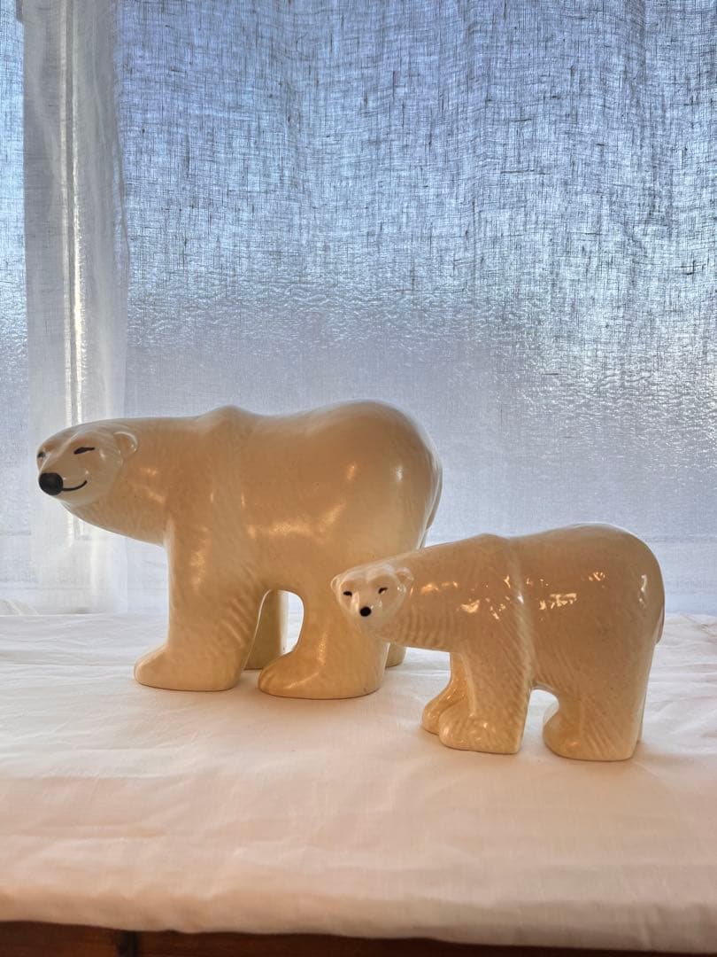 訳あり リサラーソン シロクマ親子セット