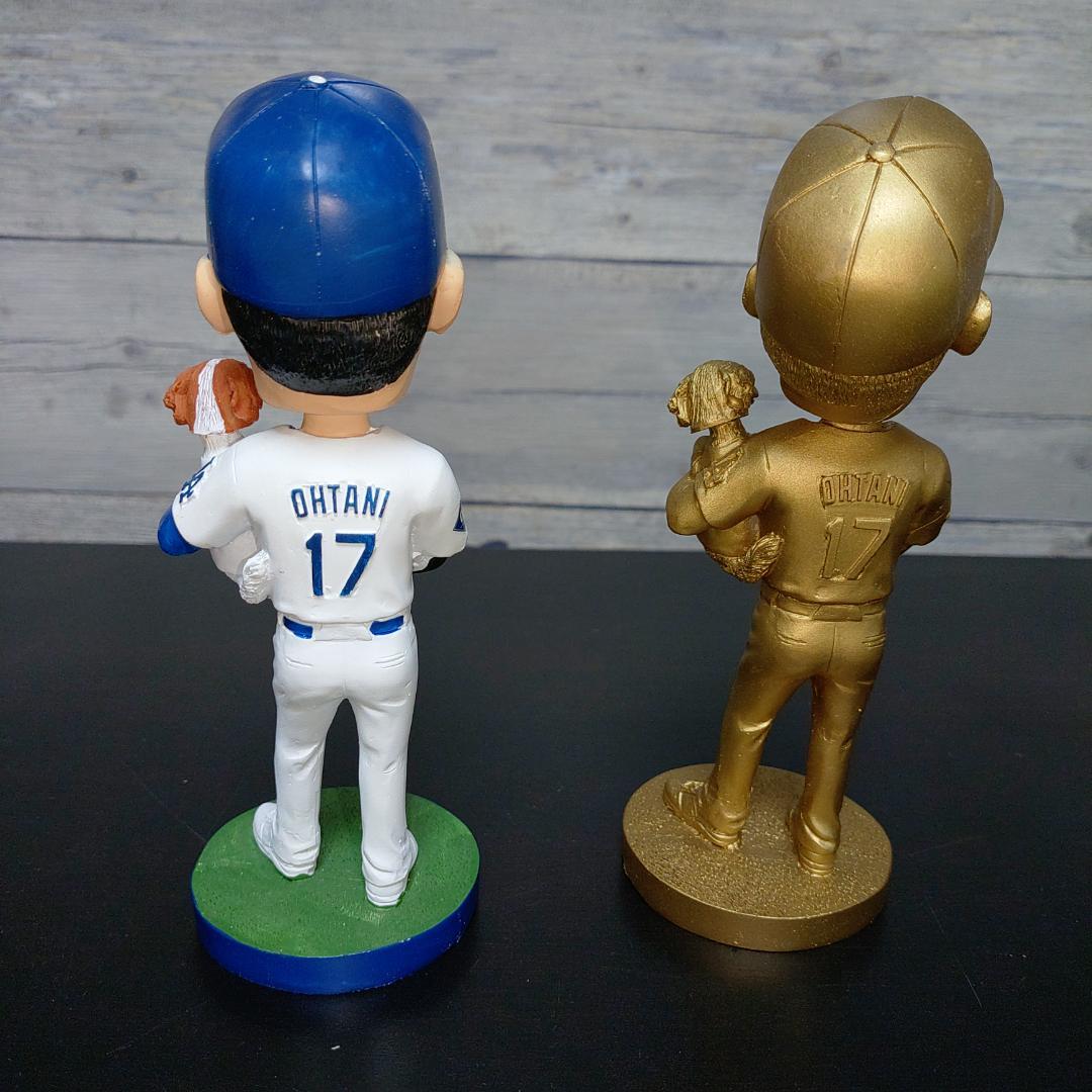 MLBボブルヘッド、大谷翔平&デコピン、ドジャース、ノーマル&ゴールド2体