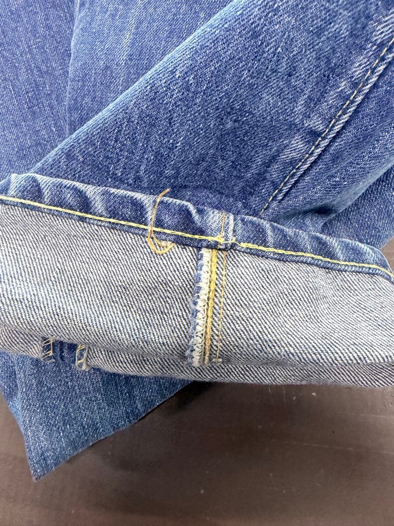 70s levi's 505 66前期　シングルステッチ　イエローライン　縦落ち