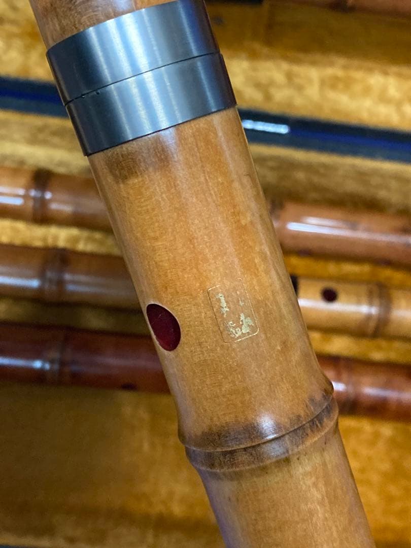 G）尺八 銘木尺八 蝴蝶 ★ 竹製 伝統和楽器 6本セット