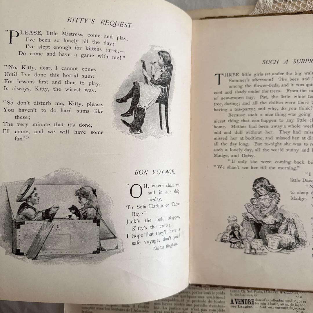 1890年アンティーク美しい挿絵の絵本アーネストニースター洋書ジャンクジャーナル