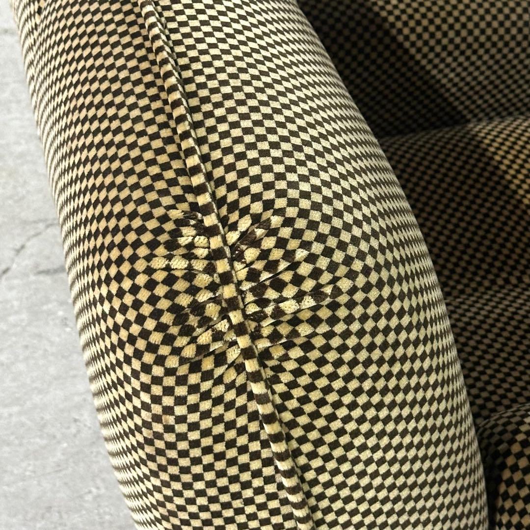 テ*ン様 ✦70’s✦昭和レトロ 千鳥格子 1人掛けソファ｜昭和レトロ ミッドセ