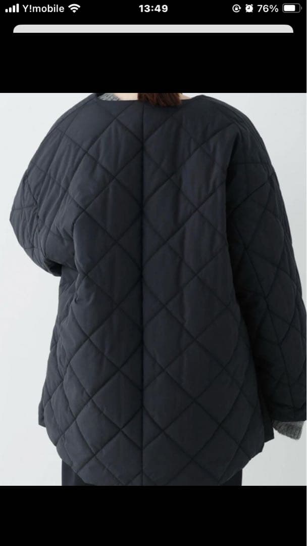 美品ステイトオブマインドリバーシブルキルティングコート　M 黒