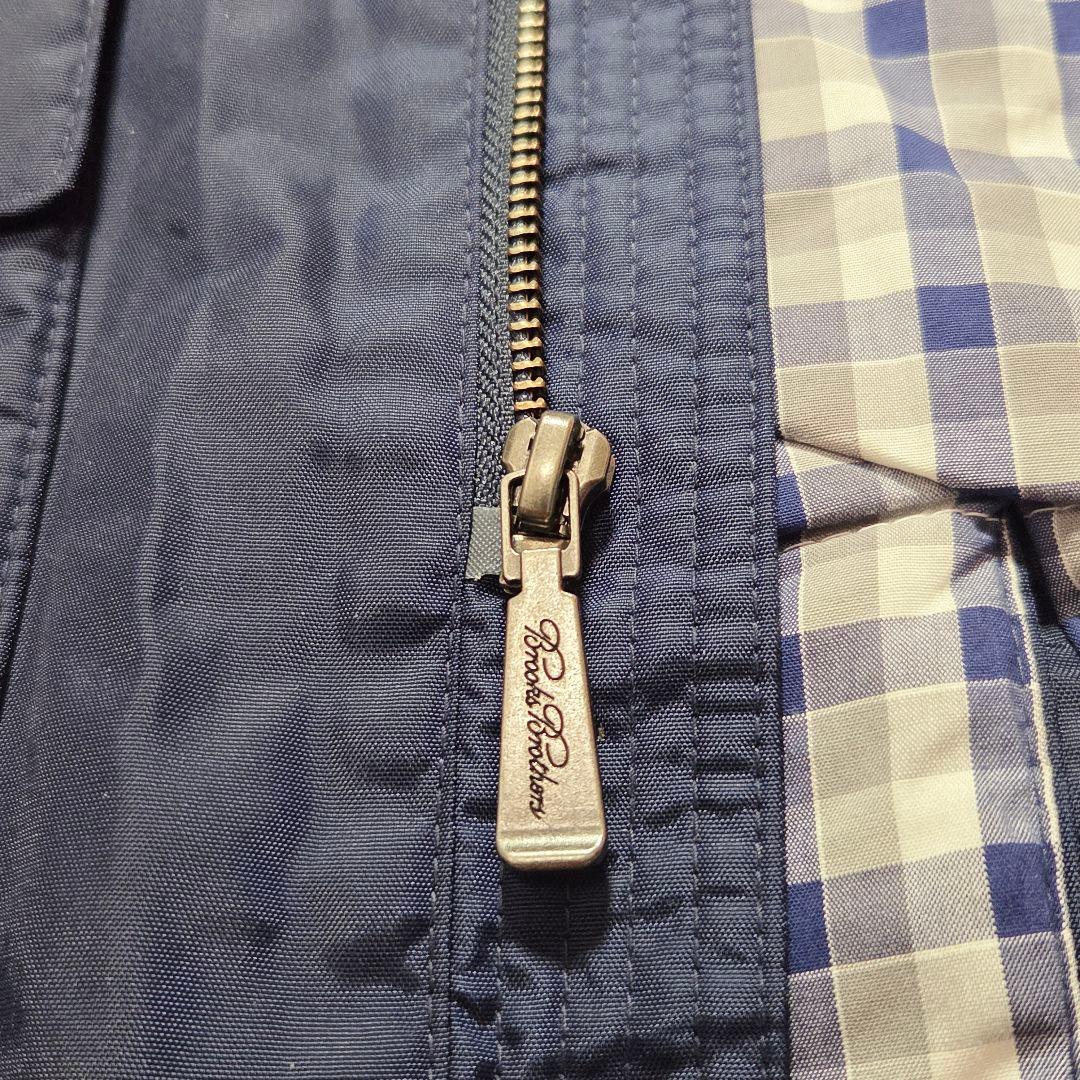 【美品】​ブルックスブラザーズ ナイロン サファリジャケット 中綿入り 紺 M